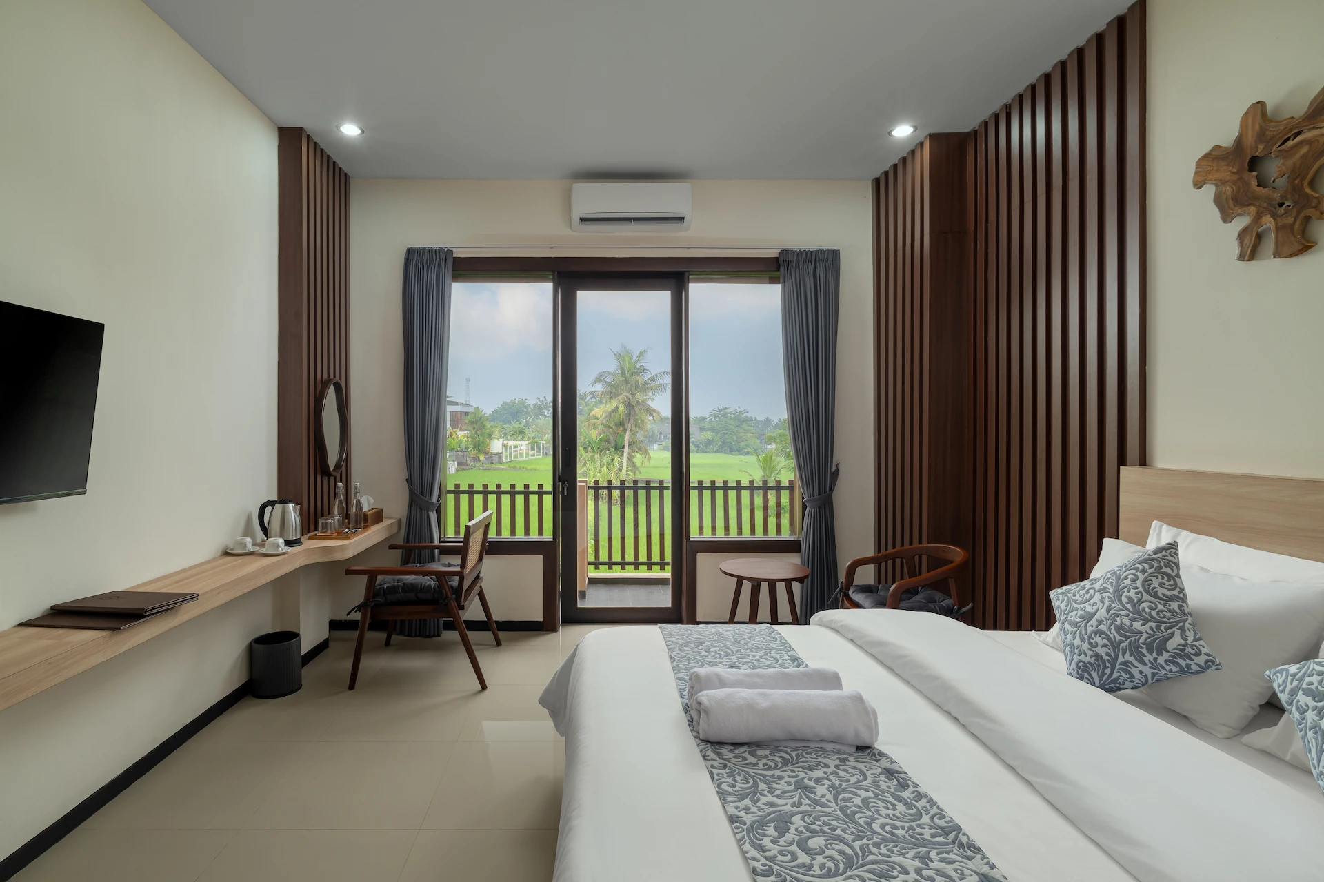co-living ricefield view